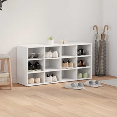 vidaXL Shoe Cabinet 103 x 30 x 51 cm Engineered Wood White 4