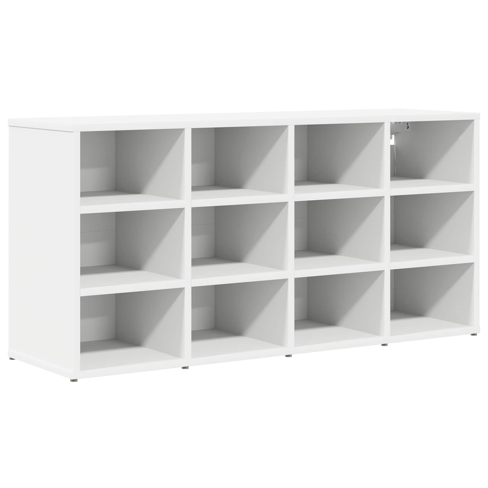 vidaXL Shoe Cabinet 103 x 30 x 51 cm Engineered Wood White 2