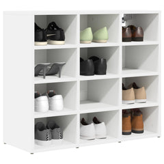 vidaXL Shoe Cabinet 77.5 x 30 x 67 cm Engineered Wood White 3