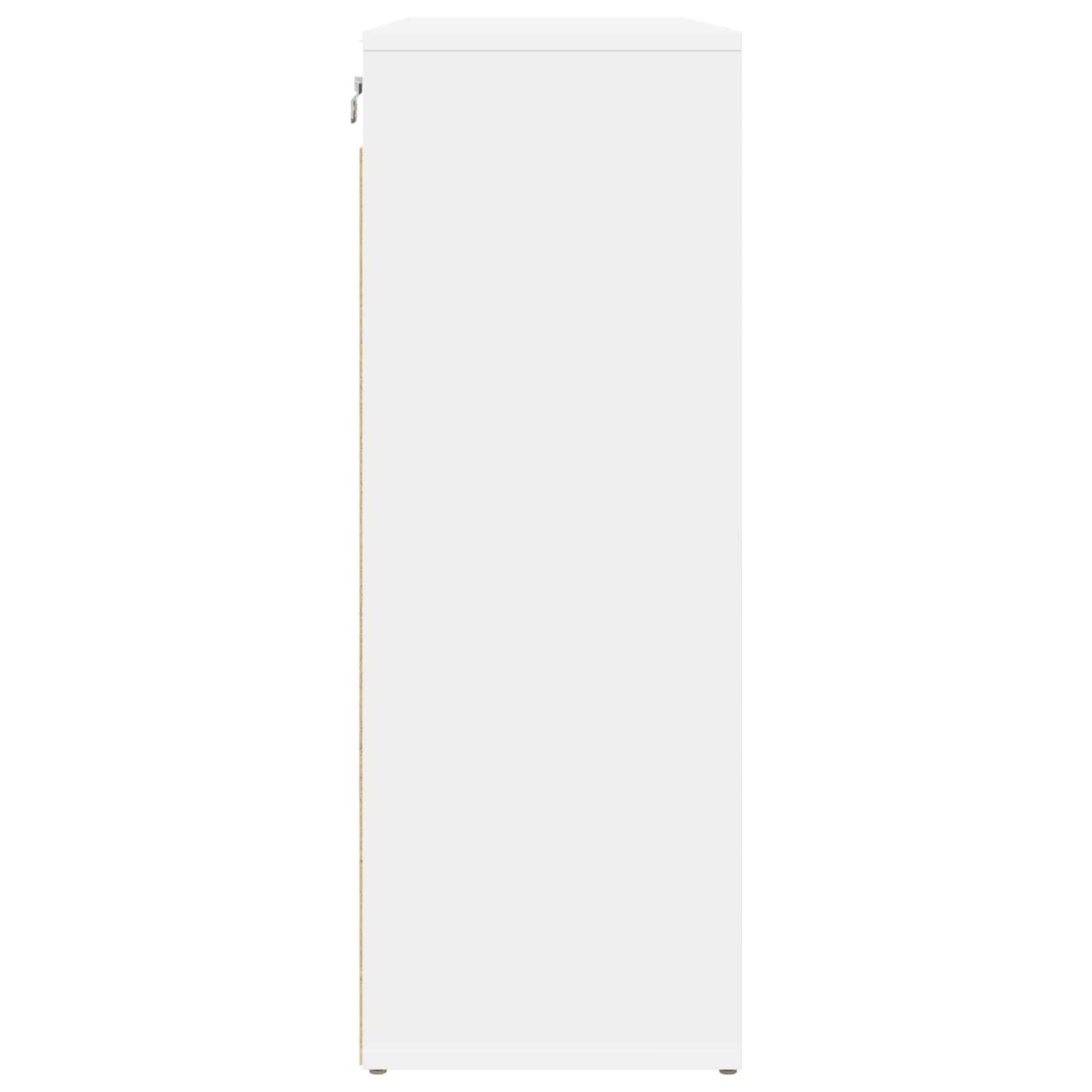 vidaXL Shoe Cabinet 77.5 x 30 x 83.5 cm Engineered Wood White 6