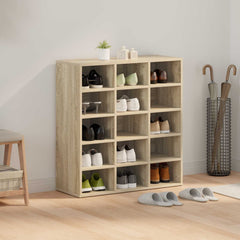 vidaXL Shoe Cabinet 77.5 x 30 x 83.5 cm Engineered Wood Sonoma Oak 4