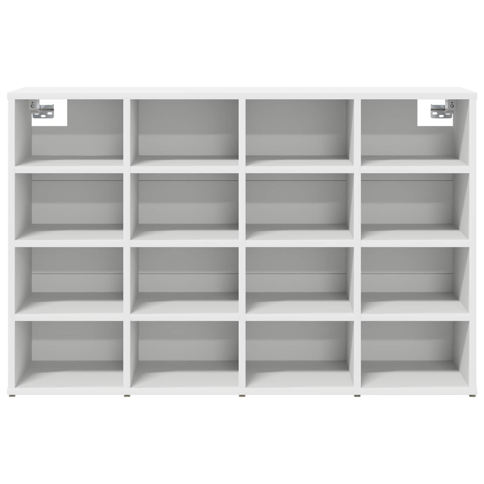 vidaXL Shoe Cabinet 103 x 30 x 67 cm Engineered Wood White 5