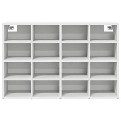vidaXL Shoe Cabinet 103 x 30 x 67 cm Engineered Wood White 5