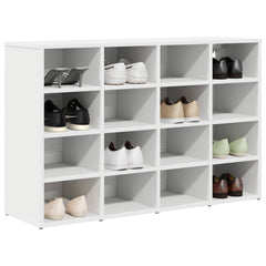 vidaXL Shoe Cabinet 103 x 30 x 67 cm Engineered Wood White 3