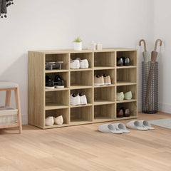 vidaXL Shoe Cabinet 103 x 30 x 67 cm Engineered Wood Sonoma Oak 4