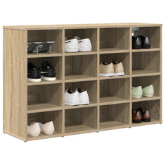 vidaXL Shoe Cabinet 103 x 30 x 67 cm Engineered Wood Sonoma Oak 3