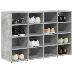 vidaXL Shoe Cabinet 103 x 30 x 67 cm Engineered Wood Concrete grey 3