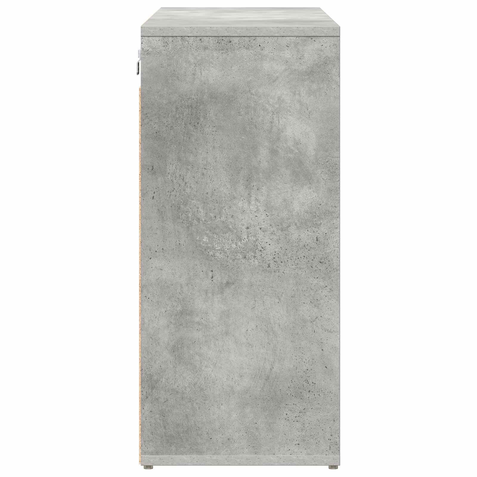 vidaXL Shoe Cabinet 103 x 30 x 67 cm Engineered Wood Concrete grey 6