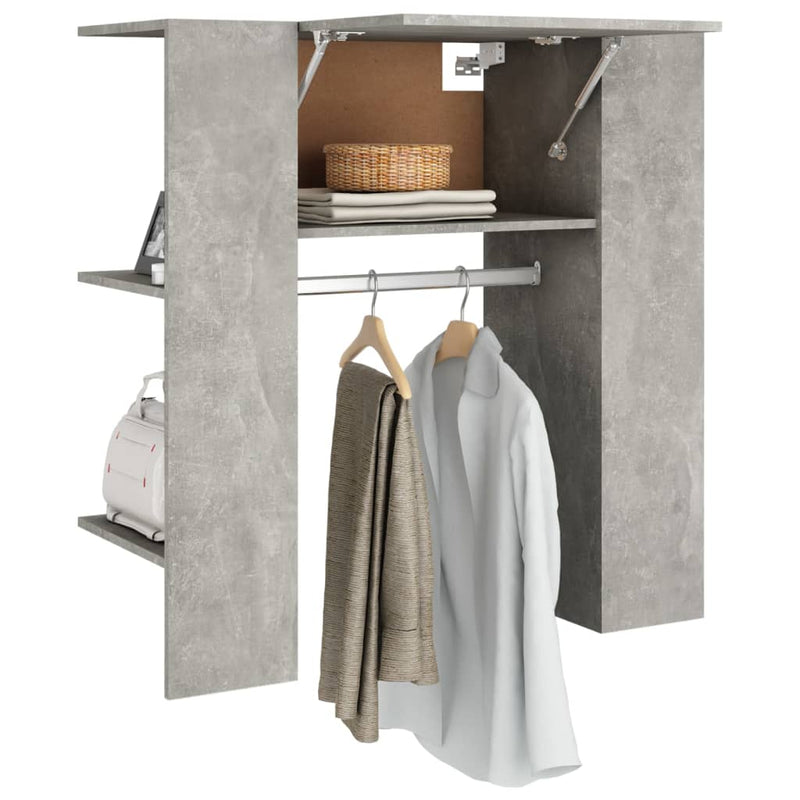 Hallway Cabinet Concrete Grey 97.5x37x99 cm Engineered Wood