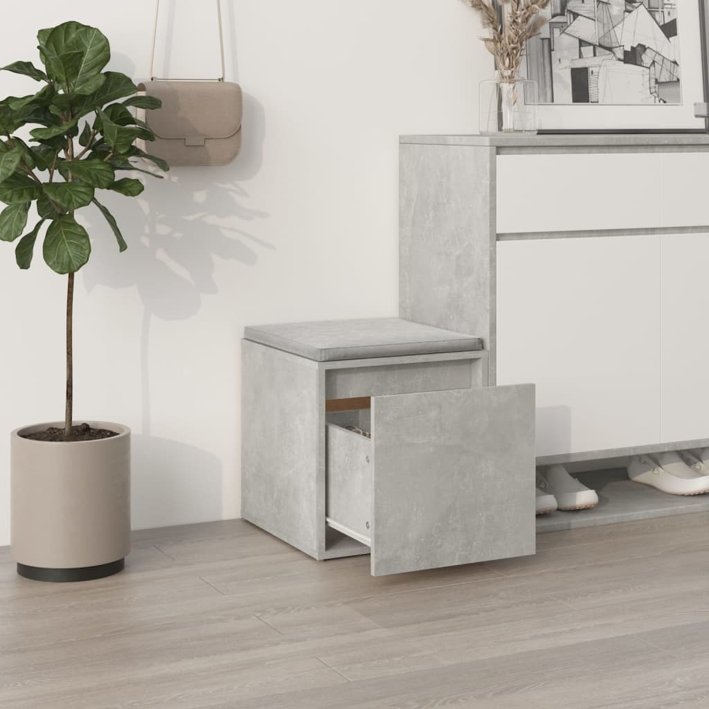 vidaXL Box Drawer | Concrete grey | Engineered wood | 40.5x40x40 cm | Box Drawer 3