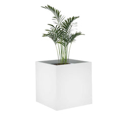 vidaXL Planter Box | White | Engineered wood | 40 cm square | Decorative Inlays 4