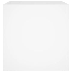 vidaXL Planter Box | White | Engineered wood | 40 cm square | Decorative Inlays 5