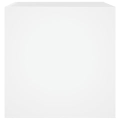 vidaXL Planter Box | White | Engineered wood | 40 cm square | Decorative Inlays 6
