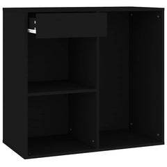 Cosmetic Cabinet 80x40x75 cm Engineered Wood Black