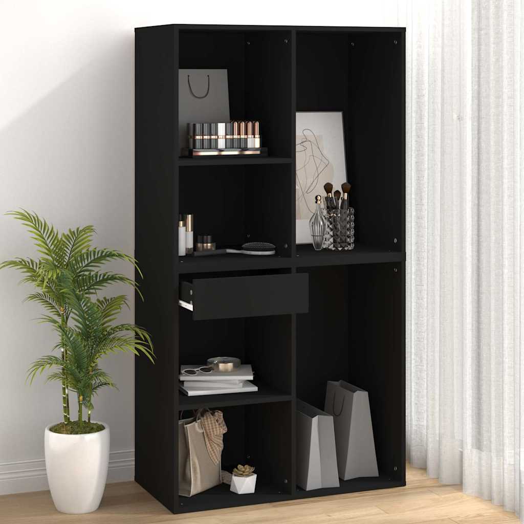 Cosmetic Cabinet 80x40x75 cm Engineered Wood Black