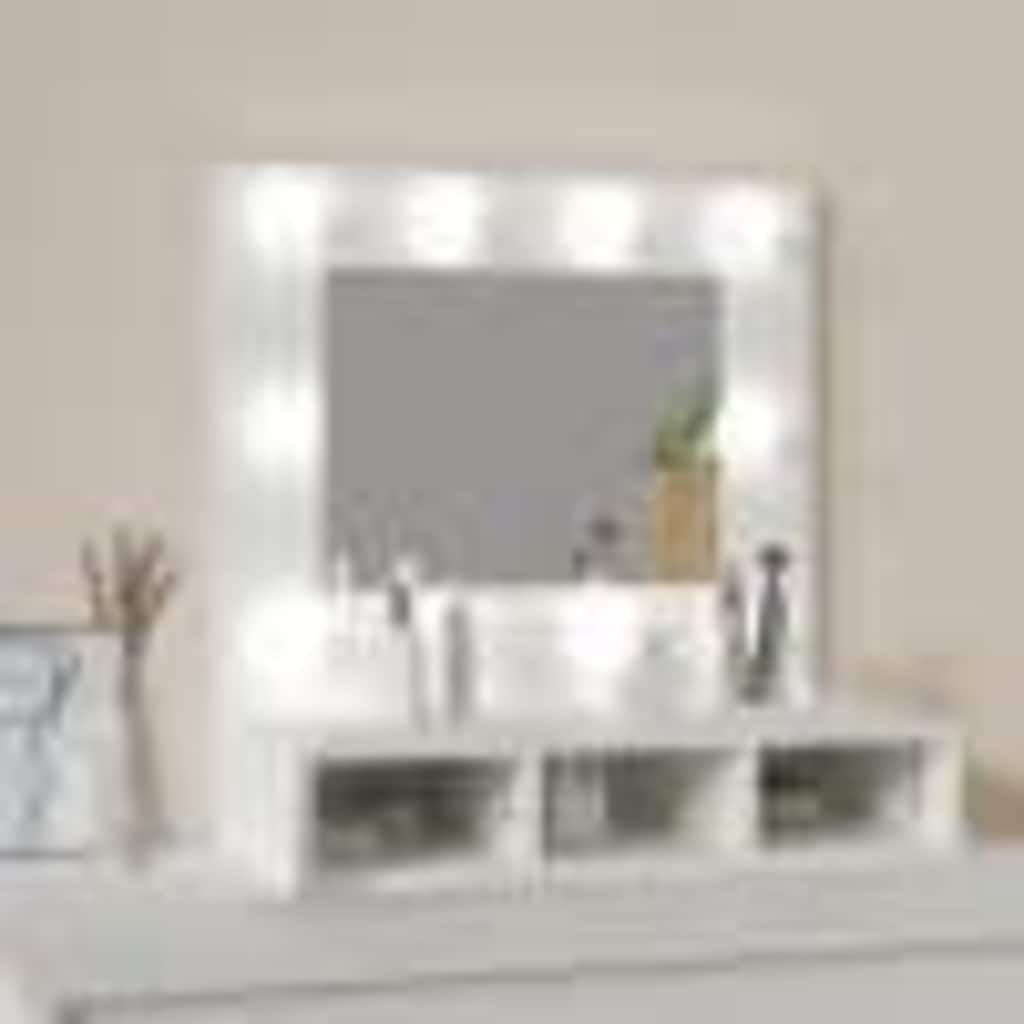 vidaXL Mirror Cabinet with LED White 60x31.5x62 cm 3