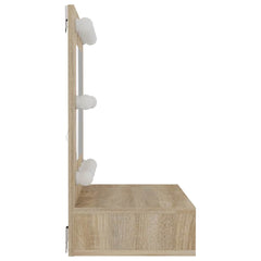 vidaXL Mirror Cabinet with LED Sonoma Oak 60x31.5x62 cm 6