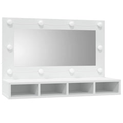 vidaXL Mirror Cabinet with LED White 90x31.5x62 cm 3