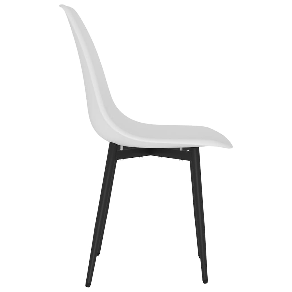 vidaXL Dining Chairs 4 pcs White PP 5