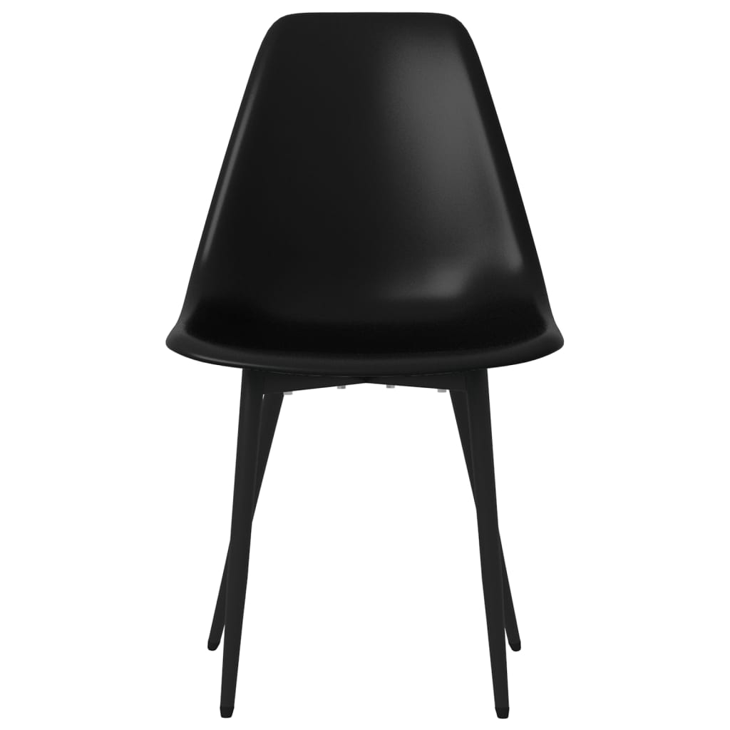 vidaXL Dining Chairs 4 pcs Black PP 6