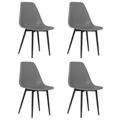 vidaXL Dining Chairs 4 pcs Grey PP 2