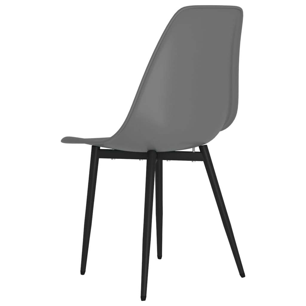 vidaXL Dining Chairs 4 pcs Grey PP 5