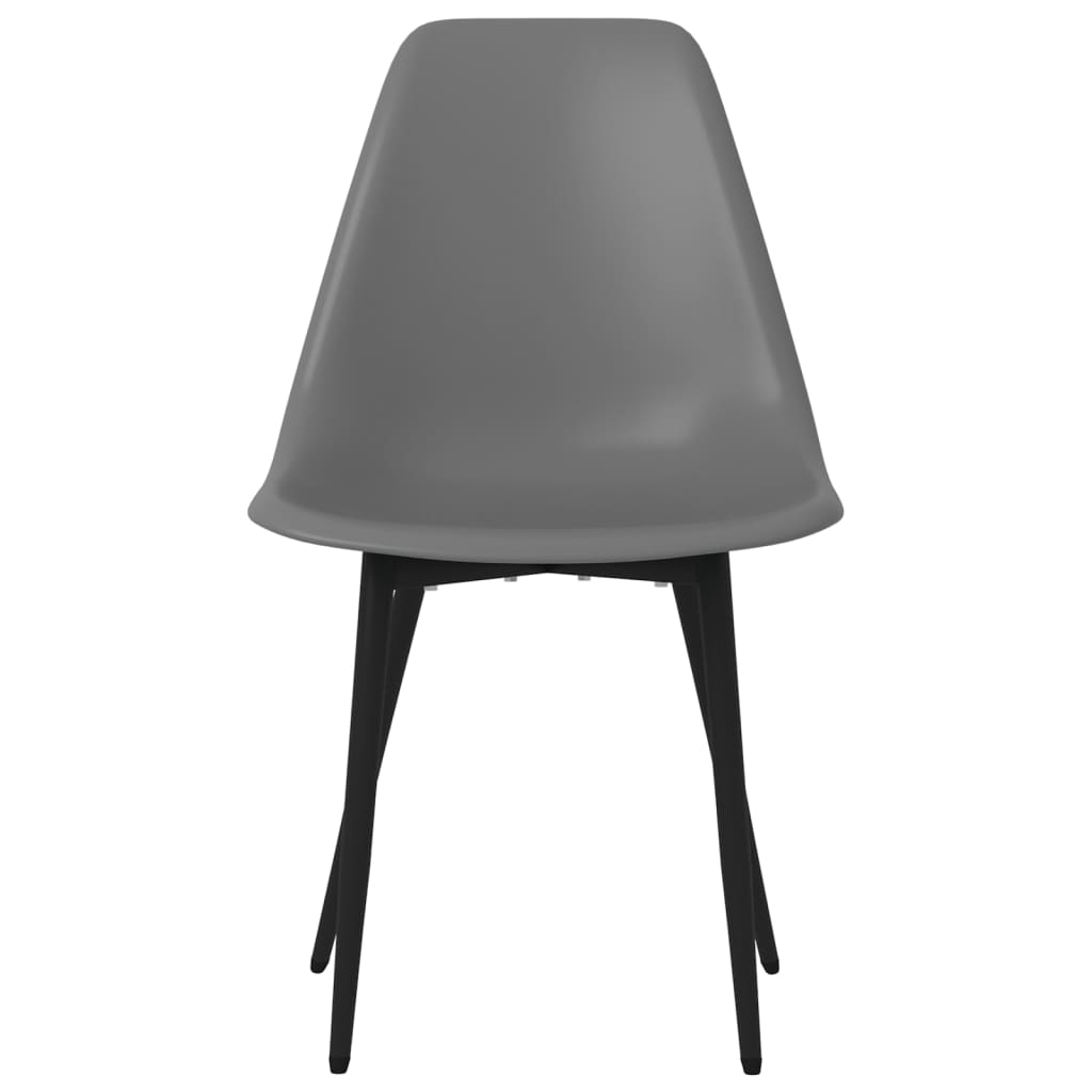 vidaXL Dining Chairs 4 pcs Grey PP 6