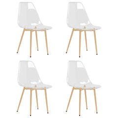 vidaXL Dining Chairs 4 pcs Transparent PET 2