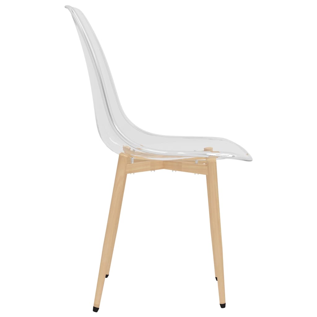 vidaXL Dining Chairs 4 pcs Transparent PET 5