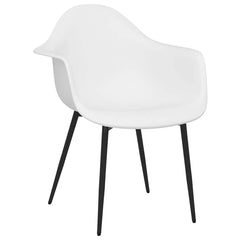vidaXL Dining Chairs 4 pcs White PP 3