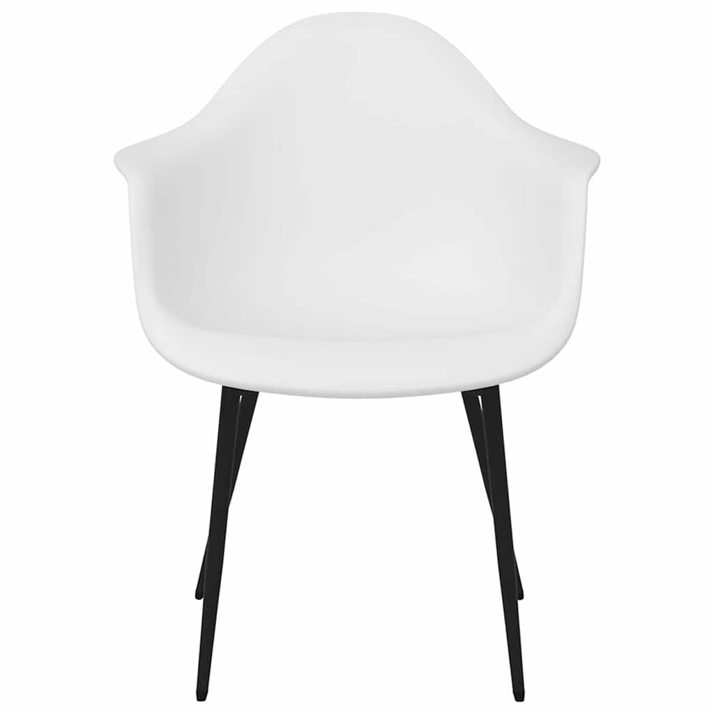 vidaXL Dining Chairs 4 pcs White PP 4