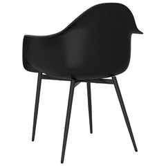 vidaXL Dining Chairs 2 pcs Black PP 6