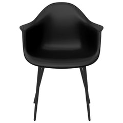 vidaXL Dining Chairs 4 pcs Black PP 4