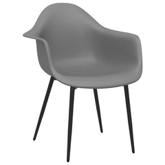 vidaXL Dining Chairs 4 pcs Grey PP 3