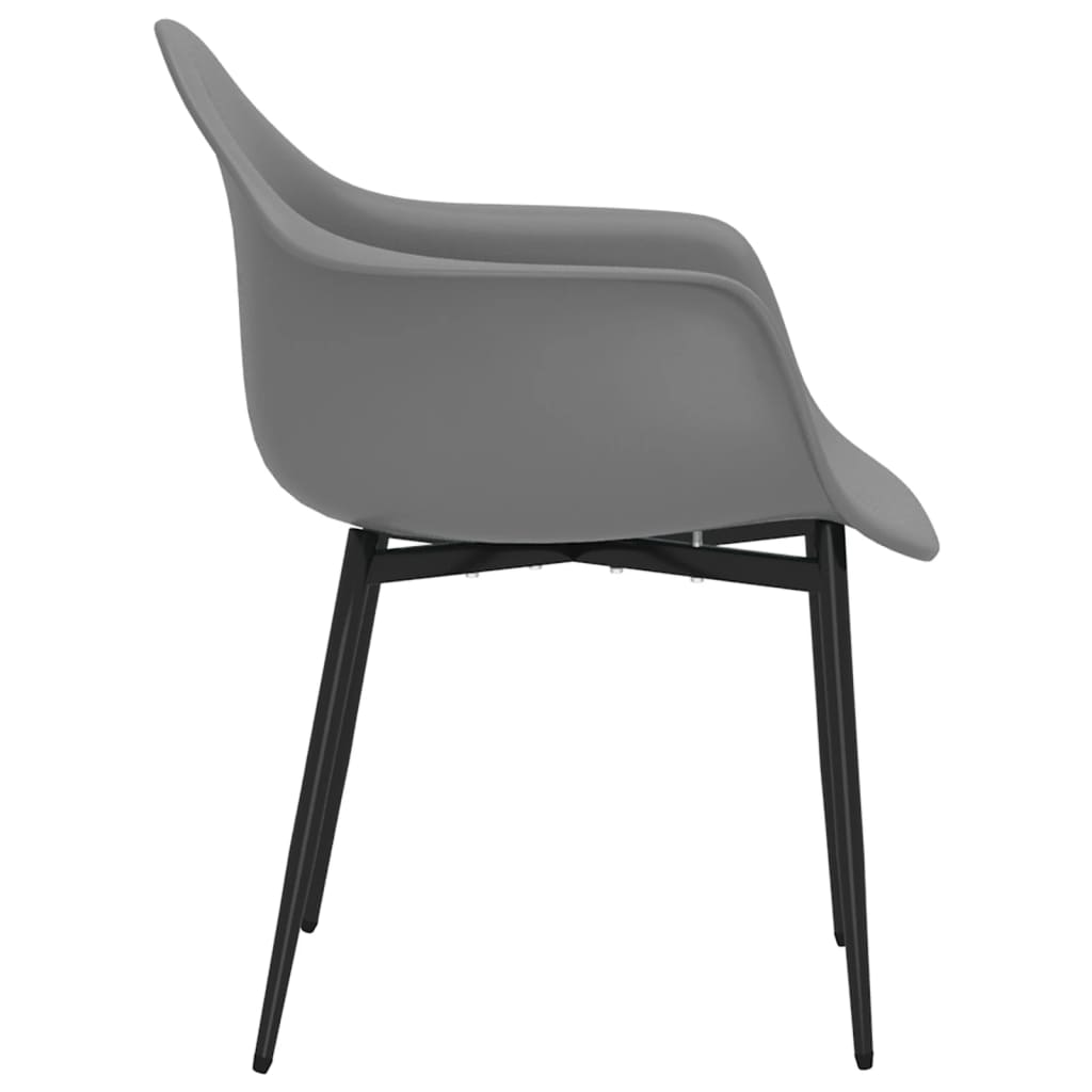vidaXL Dining Chairs 4 pcs Grey PP 5