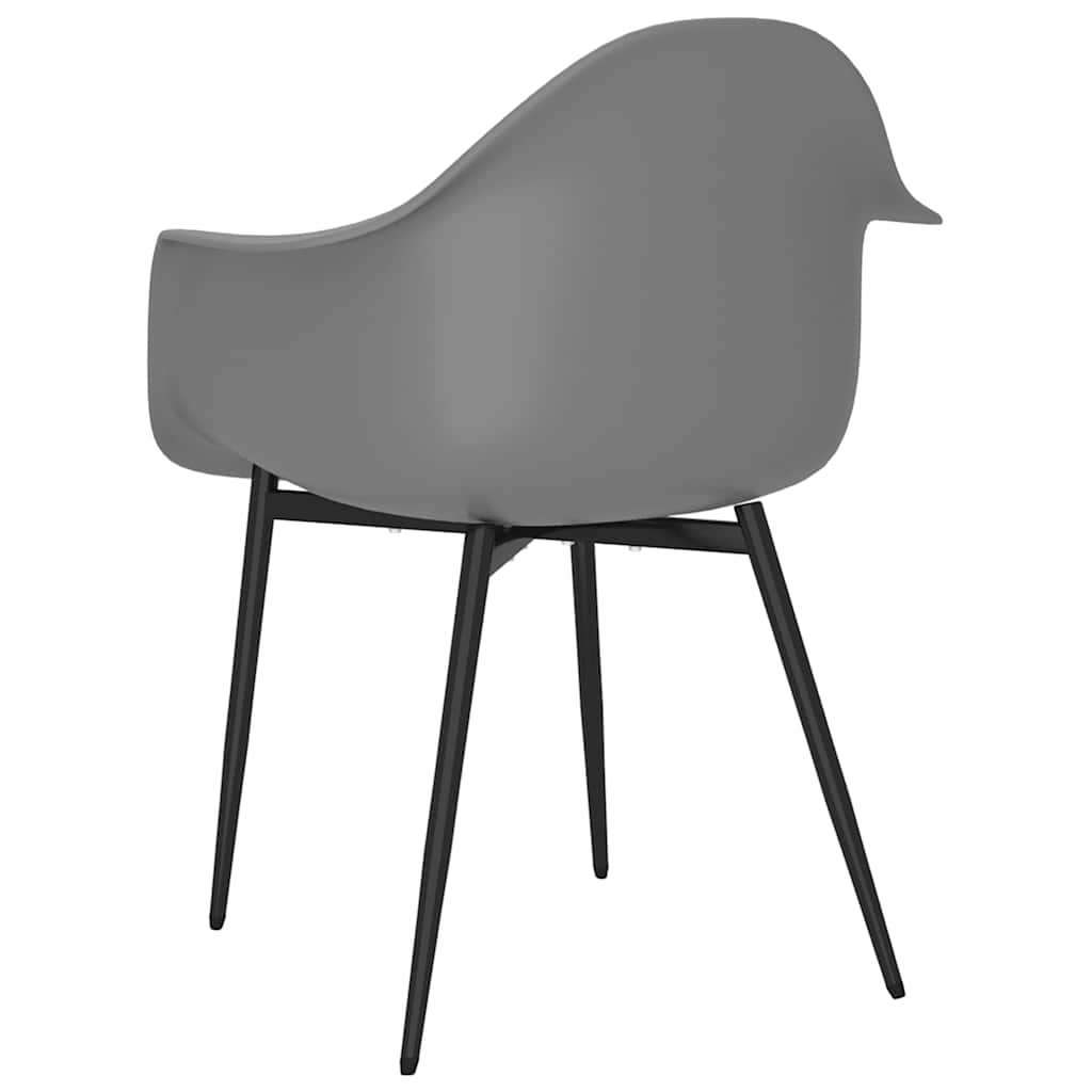 vidaXL Dining Chairs 4 pcs Grey PP 6