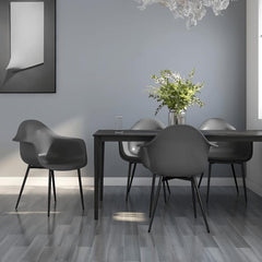 vidaXL Dining Chairs 4 pcs Grey PP 1