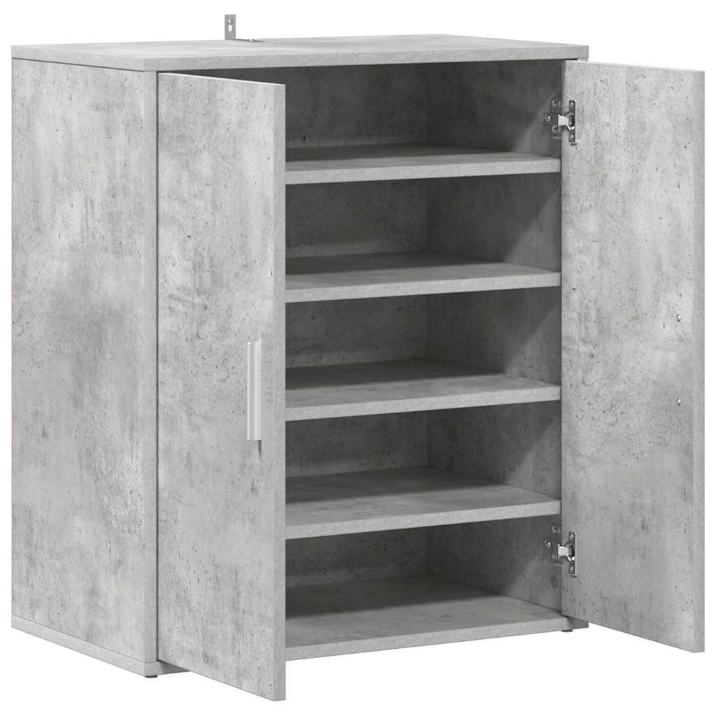 vidaXL Shoe cabinets 60 x 35 x 70 cm Concrete Grey 5 pairs of shoes 6