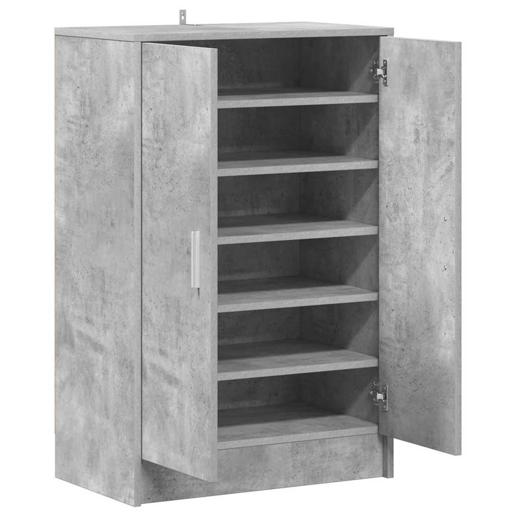 vidaXL Shoe cabinets 60 x 35 x 92 cm Concrete Grey Shoes 6