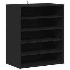 vidaXL Shoe cabinets 60 x 35 x 70 cm Black 5 shelves for shoes 2