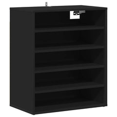 vidaXL Shoe cabinets 60 x 35 x 70 cm Black 5 shelves for shoes 6