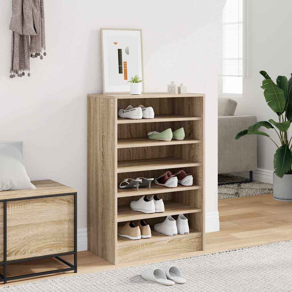 vidaXL Shoe cabinets 60 x 35 x 92 cm Sonoma Oak 7 Shelves 1