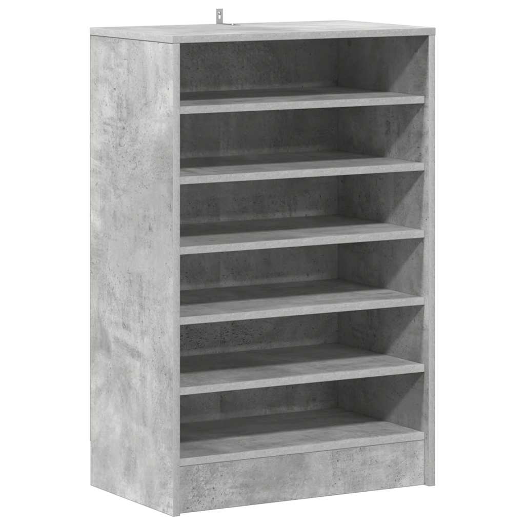 vidaXL Shoe cabinets 60 x 35 x 92 cm Concrete Grey 7 shelves 2