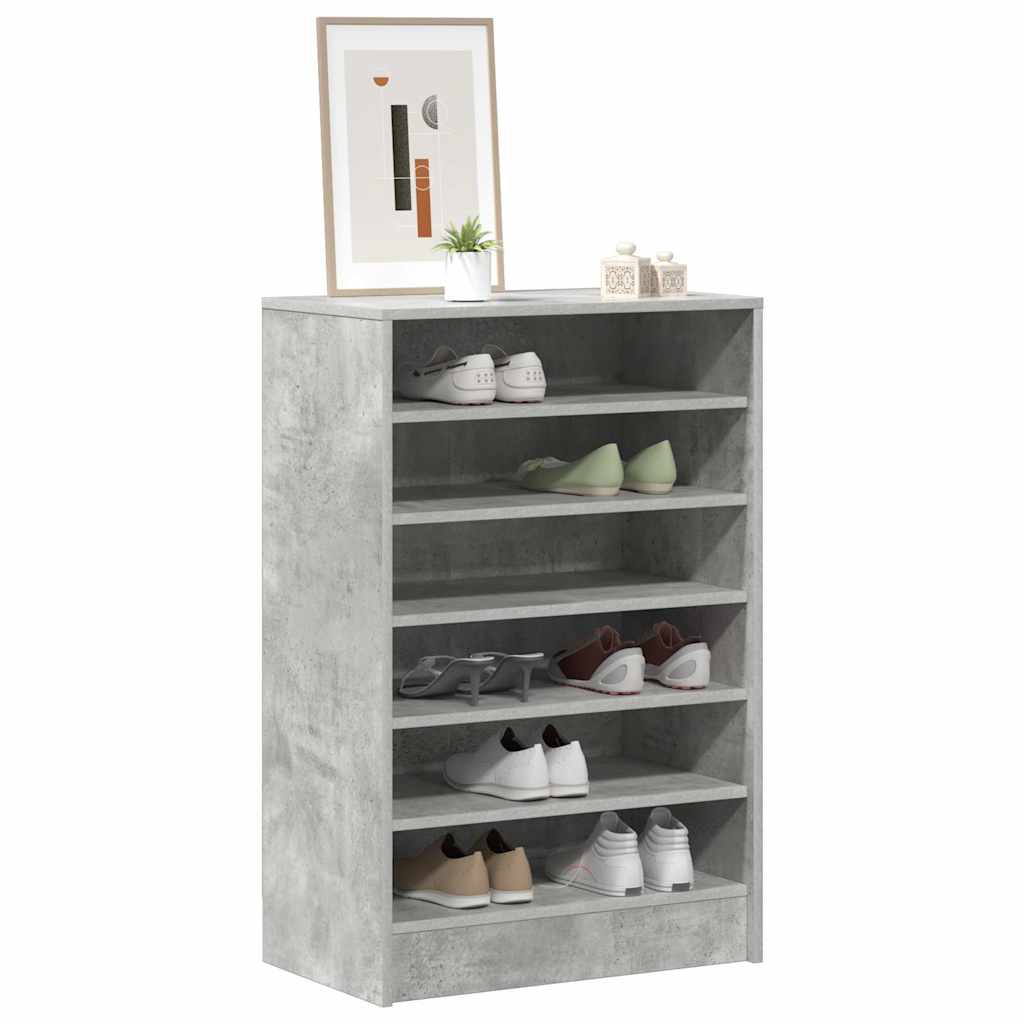 vidaXL Shoe cabinets 60 x 35 x 92 cm Concrete Grey 7 shelves 4