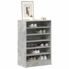 vidaXL Shoe cabinets 60 x 35 x 92 cm Concrete Grey 7 shelves 4