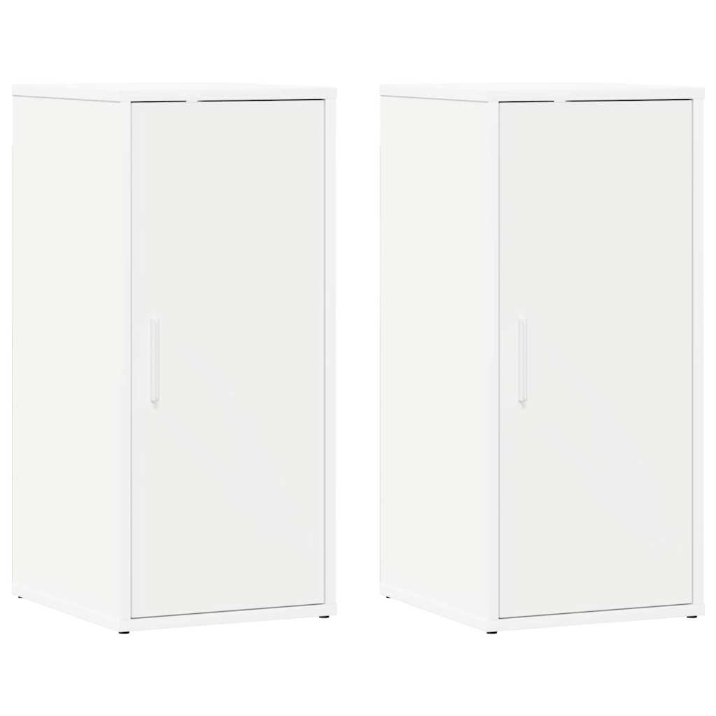 vidaXL Shoe Cabinets 2 pcs White 32x35x70 cm Engineered Wood 2