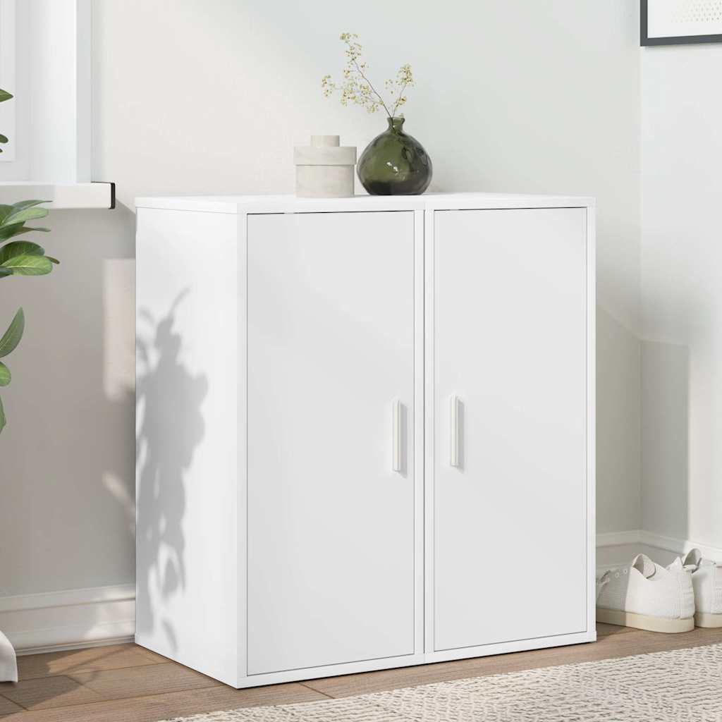vidaXL Shoe Cabinets 2 pcs White 32x35x70 cm Engineered Wood 1