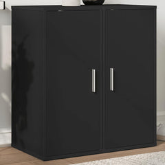 vidaXL Shoe Cabinets 2 pcs Black 32x35x70 cm Engineered Wood 3