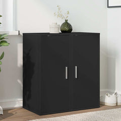 vidaXL Shoe Cabinets 2 pcs Black 32x35x70 cm Engineered Wood 1