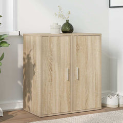 vidaXL Shoe Cabinets 2 pcs Sonoma Oak 32x35x70 cm Engineered Wood 1